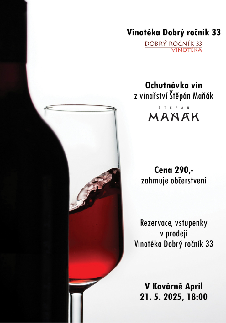 Pozvánka na ochutnávku vín z vinařství Štěpán Maňák